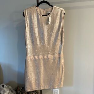 Halston heritage sequin sleeveless mini dress